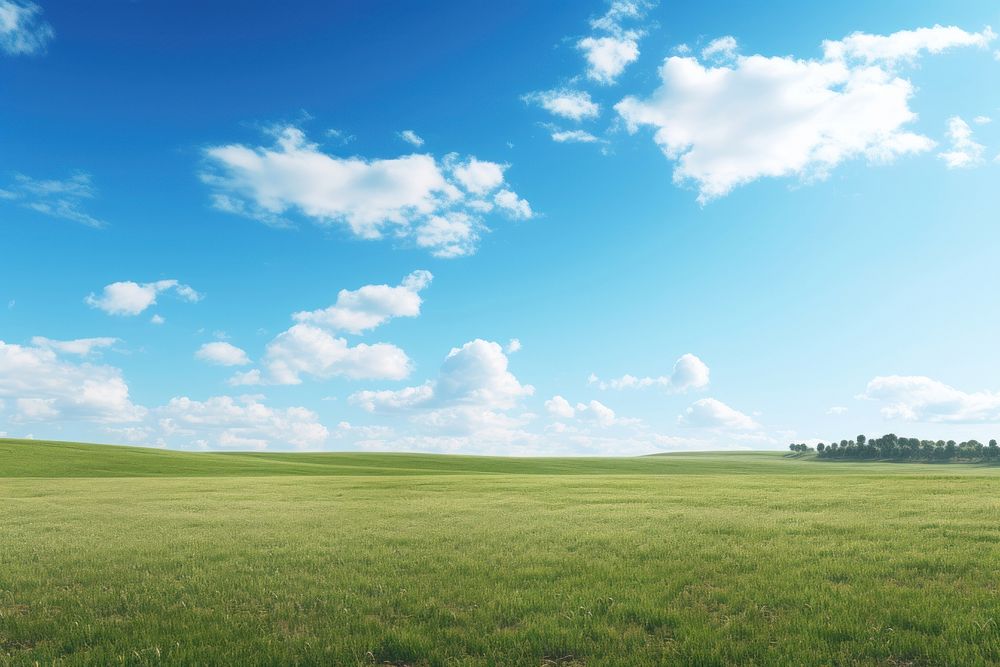 Meadow land outdoors horizon. AI generated Image by rawpixel.
