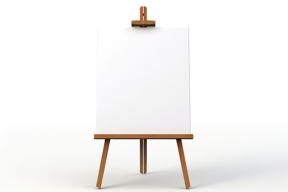 Easel white background creativity absence. AI generated Image by rawpixel.
