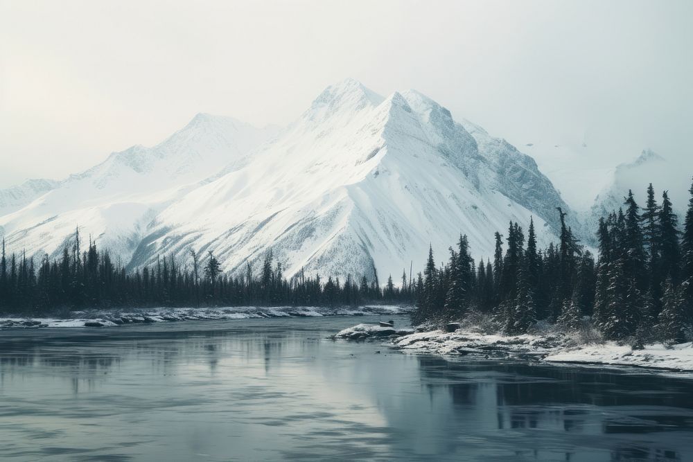 Alaska landscape mountain outdoors. 