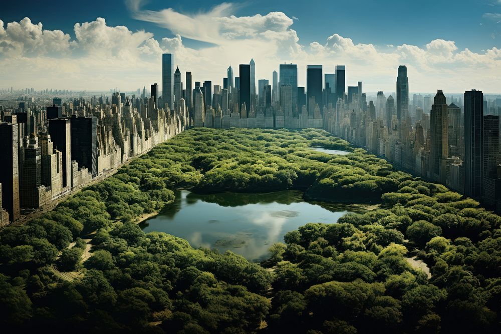 Central Park architecture landscape cityscape. 