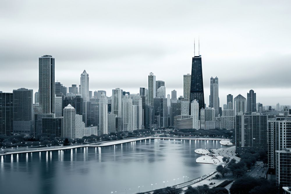 Chicago architecture cityscape outdoors. AI generated Image by rawpixel.