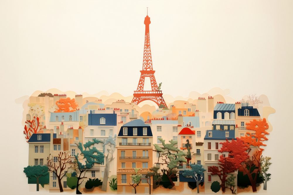 France architecture building painting. AI generated Image by rawpixel.
