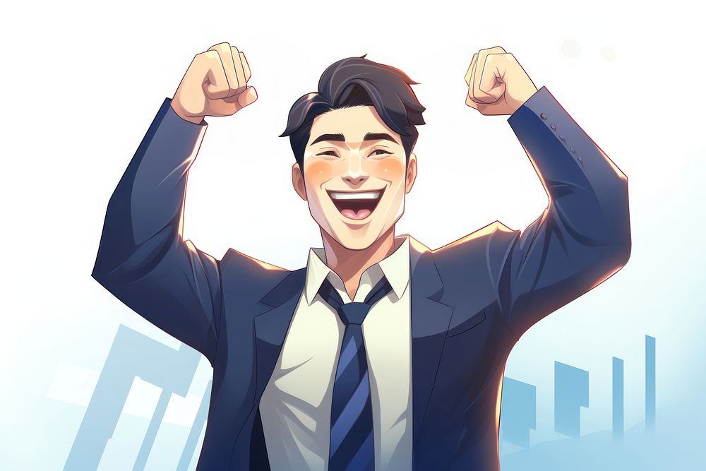 Investor adult happy tie. AI generated Image by rawpixel.
