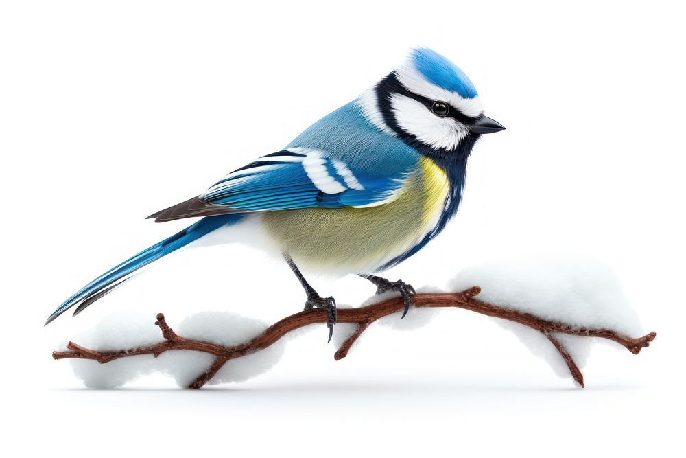Winter bird animal white background. AI generated Image by rawpixel.