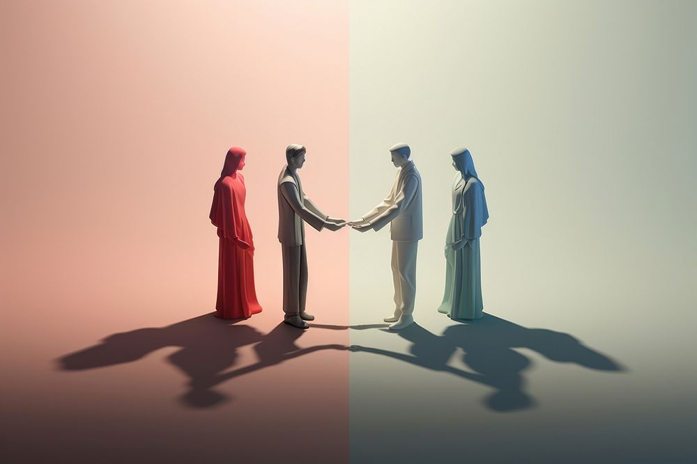 Greeting people adult togetherness. AI generated Image by rawpixel.