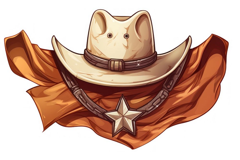 Cowboy headwear clothing cartoon. AI generated Image by rawpixel.