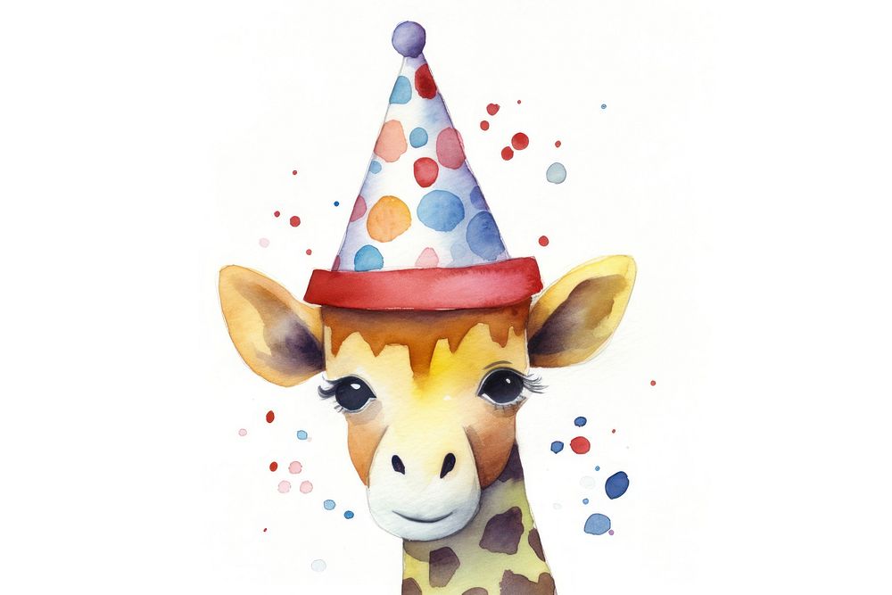 Giraffe nature party hat. AI generated Image by rawpixel.