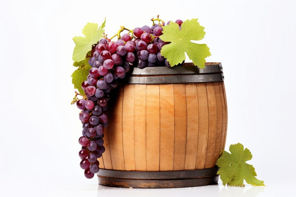 Wine barrel grape grapes fruit plant. AI generated Image by rawpixel.