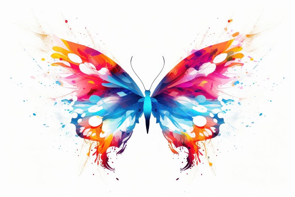 Butterfly abstract graphics pattern. AI generated Image by rawpixel.
