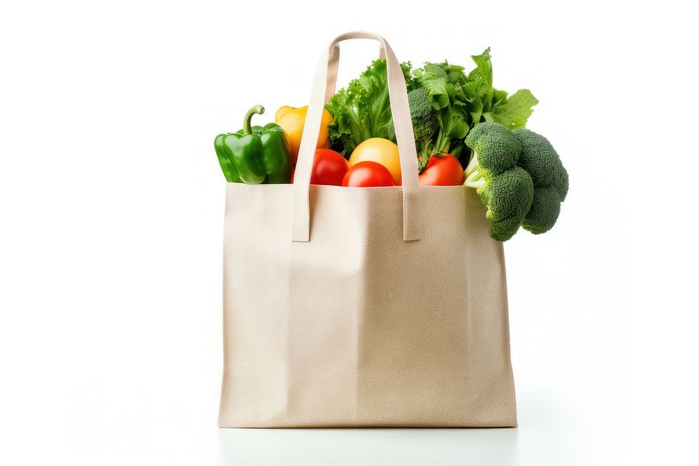 Cloth bag grocery vegetable handbag plant. AI generated Image by rawpixel.