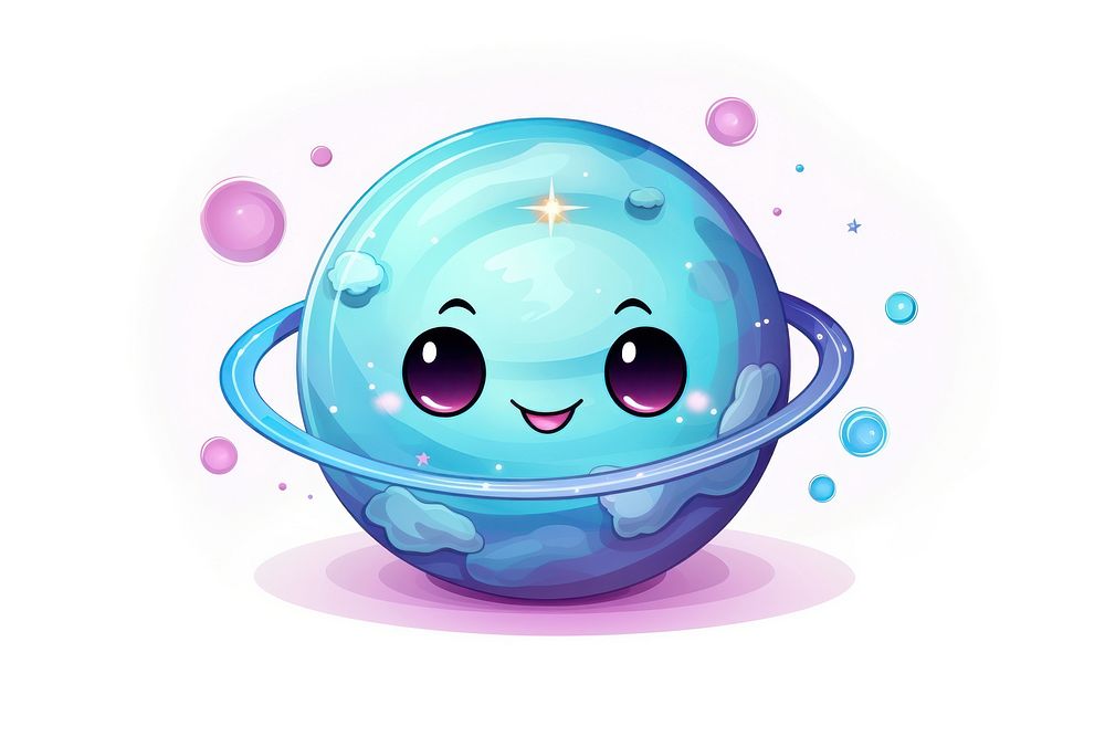 Cute galaxy planet vector cartoon sphere space astronomy. AI generated Image by rawpixel.