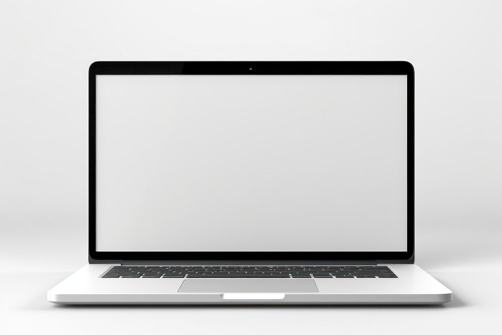 Laptop screen computer white background. AI generated Image by rawpixel.