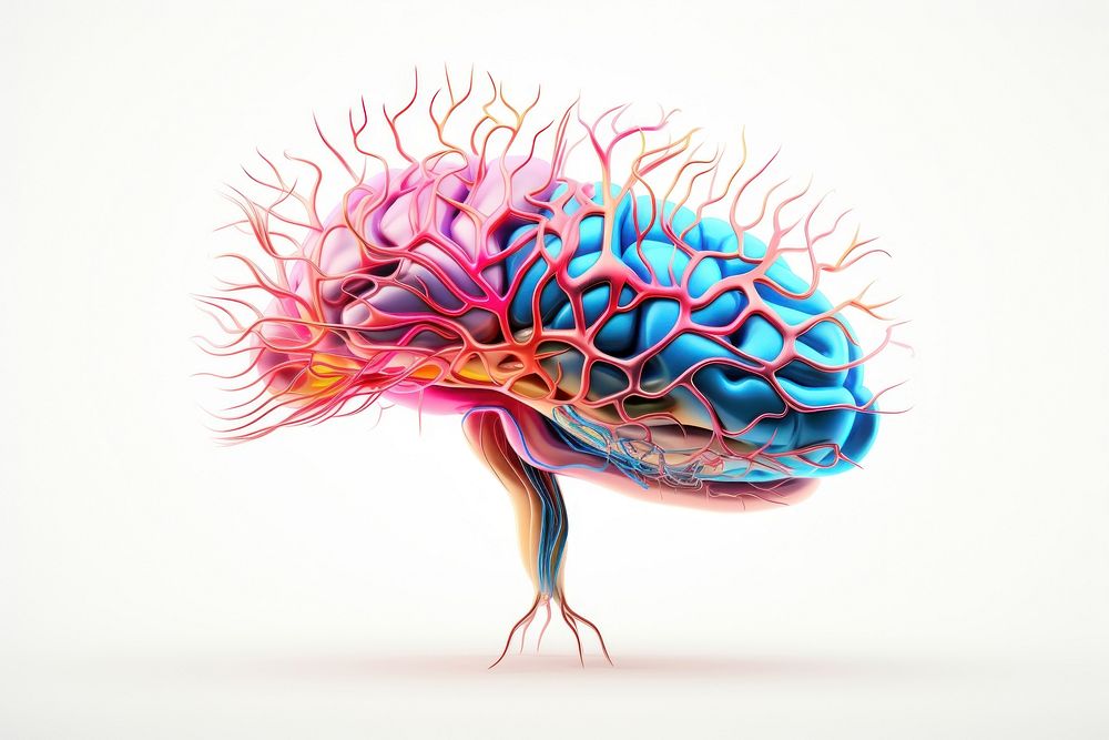 Drawing brain illustrated graphics. AI generated Image by rawpixel.