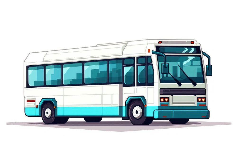 Bus vehicle city white background. AI generated Image by rawpixel.