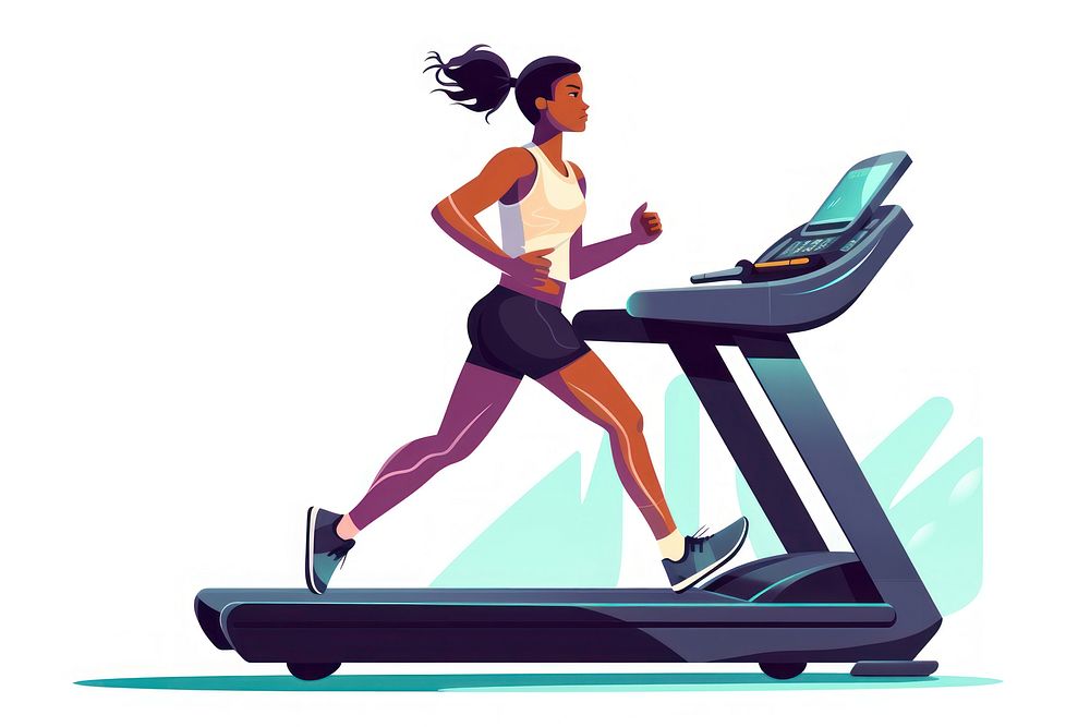 Treadmill exercise athlete sports. AI generated Image by rawpixel.