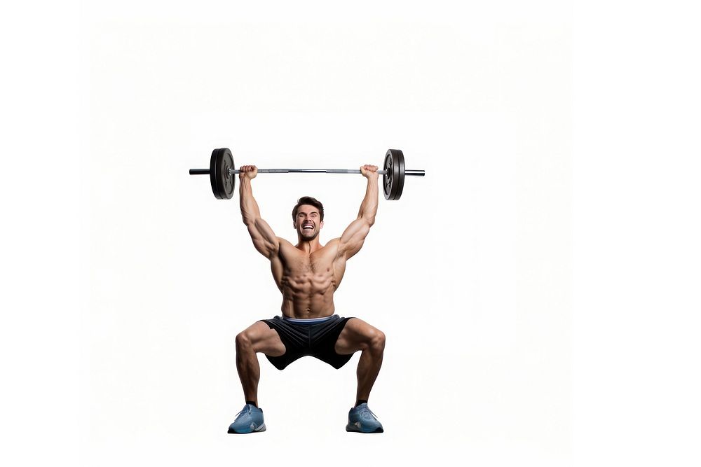 Man lifting weights sports adult gym. AI generated Image by rawpixel.