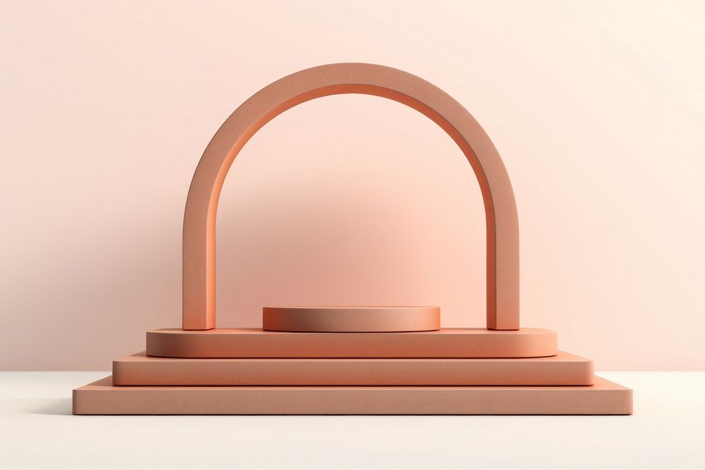 Arch product podium architecture terracotta circle. 