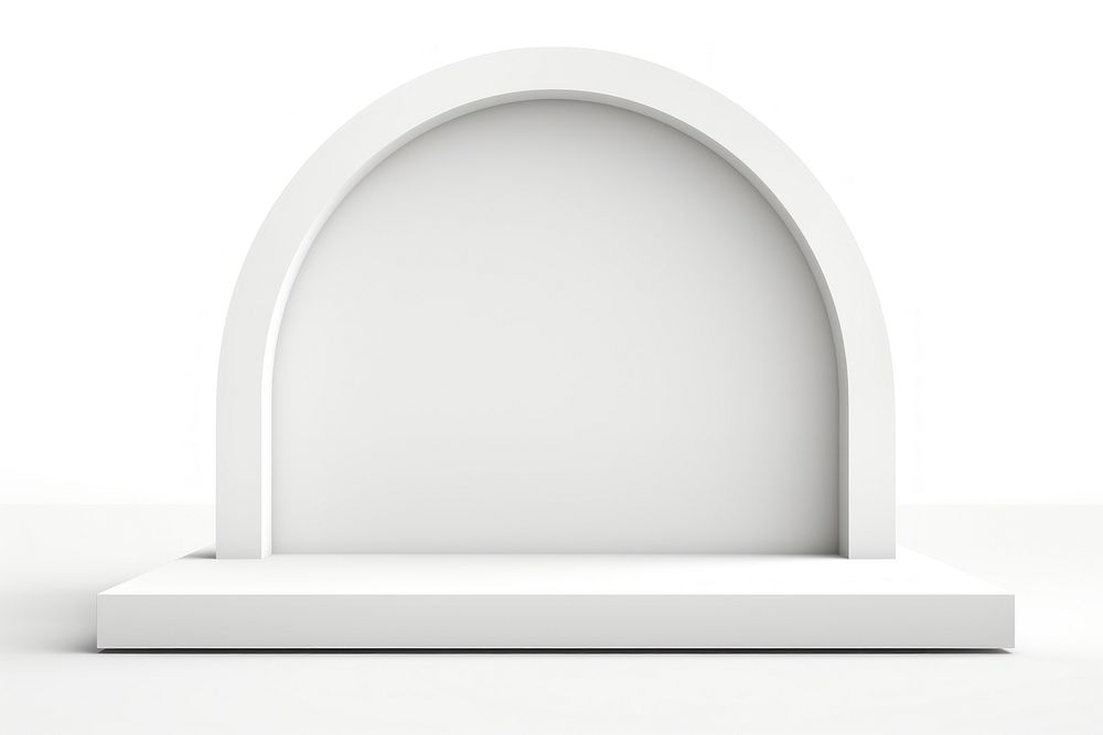 Product podium arch architecture white. 