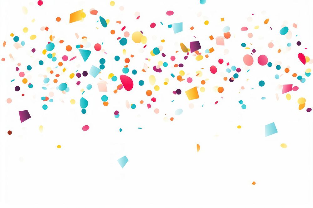 Confetti backgrounds paper white background. AI generated Image by rawpixel.