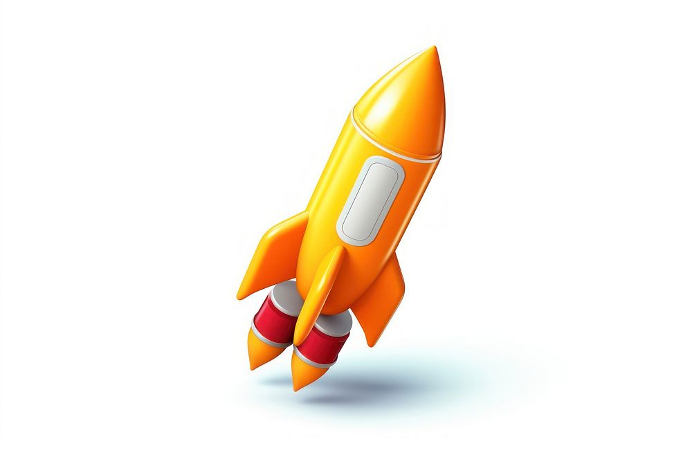Modern space rocket missile white background spacecraft. AI generated Image by rawpixel.