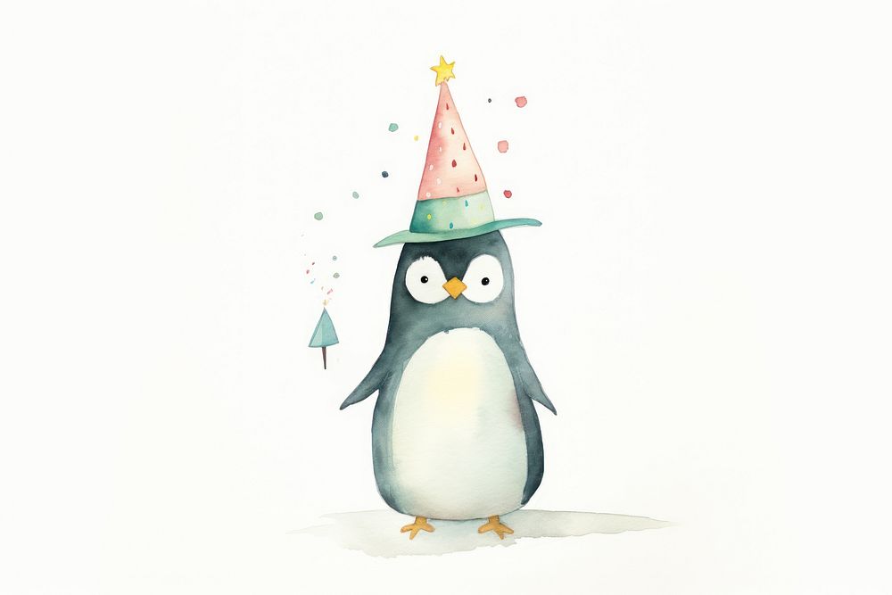 Penguin animal bird hat. AI generated Image by rawpixel.
