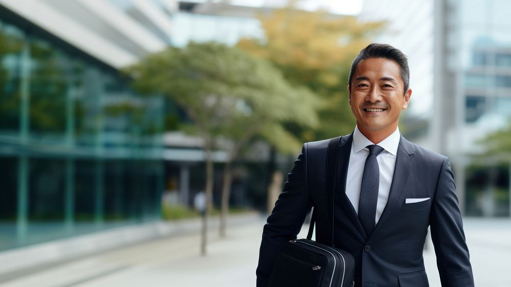 photo of 50 years old Japanese businessman. AI generated Image by rawpixel. 
