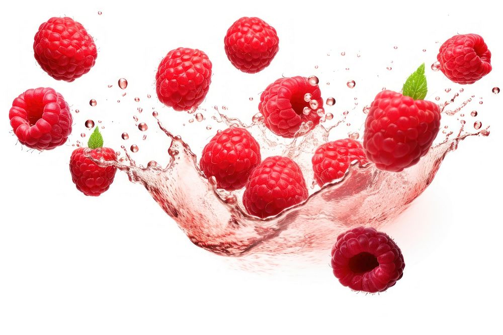 Raspberries raspberry fruit plant. AI generated Image by rawpixel.