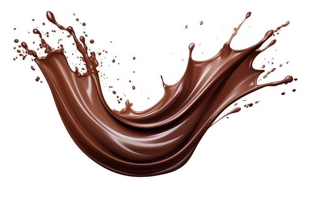 Chocolate splash white background refreshment splattered. AI generated Image by rawpixel.