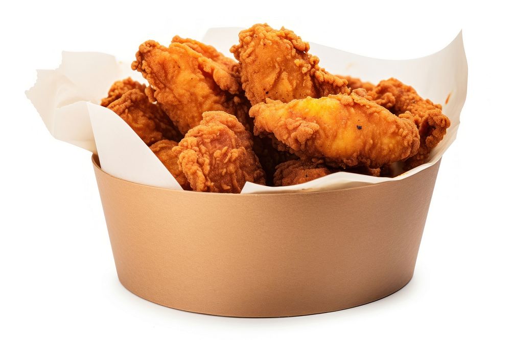 Fried chicken fried paper food. AI generated Image by rawpixel.