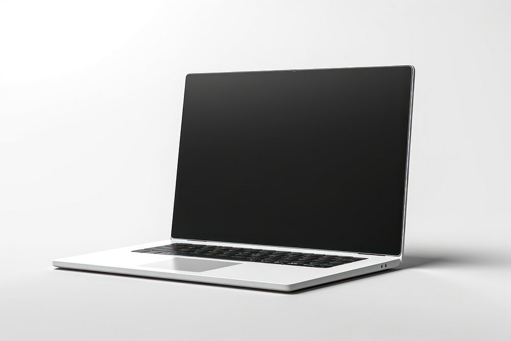 Laptop computer screen white background. AI generated Image by rawpixel.