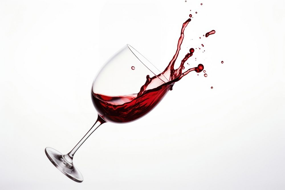 Wine glass drink refreshment splattered. AI generated Image by rawpixel.