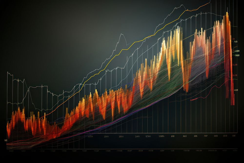 Stock investment chart graph backgrounds. AI generated Image by rawpixel.