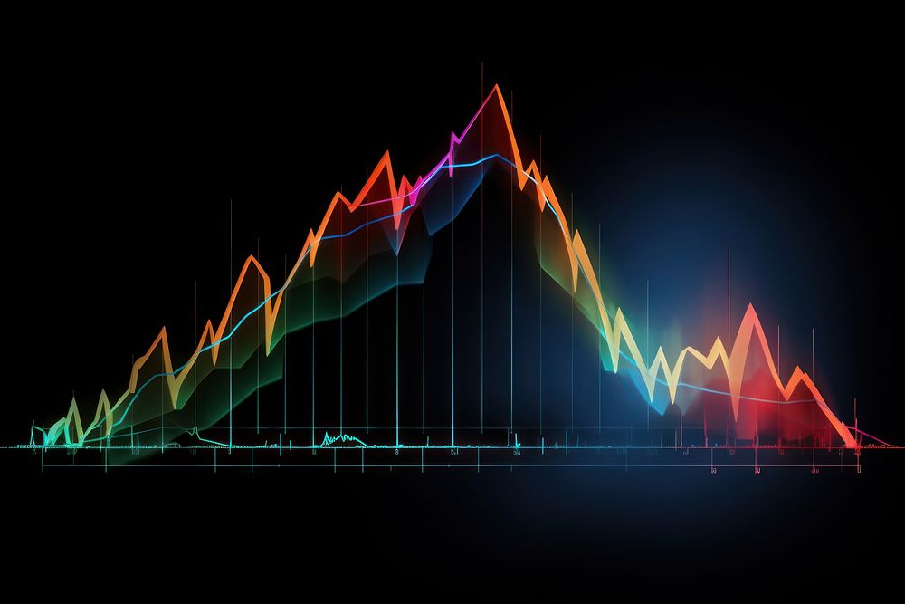 Stock investment graph chart illuminated. | Free Photo Illustration ...