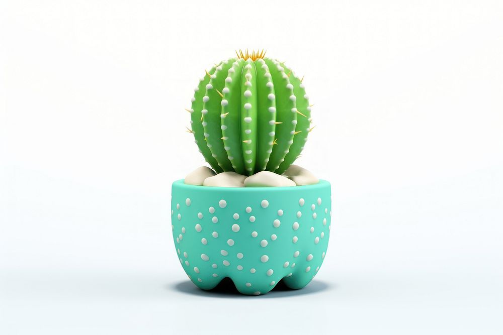 Astrophytum asterias cactus plant white background decoration. AI generated Image by rawpixel.