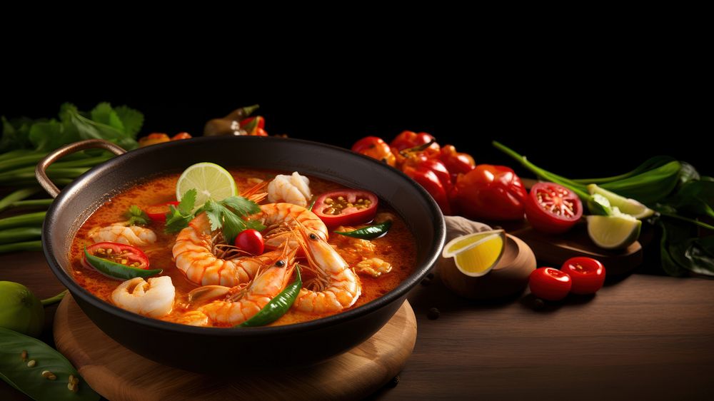 Tom Yum Goong, Thai food. AI generated Image by rawpixel.