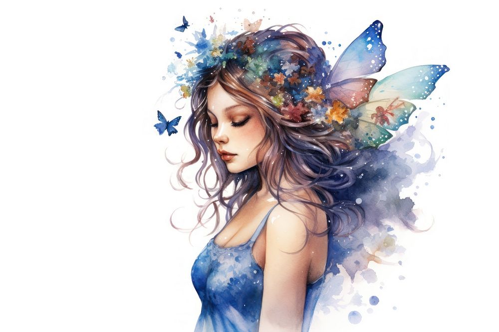 Fairy portrait angel adult. AI generated Image by rawpixel.