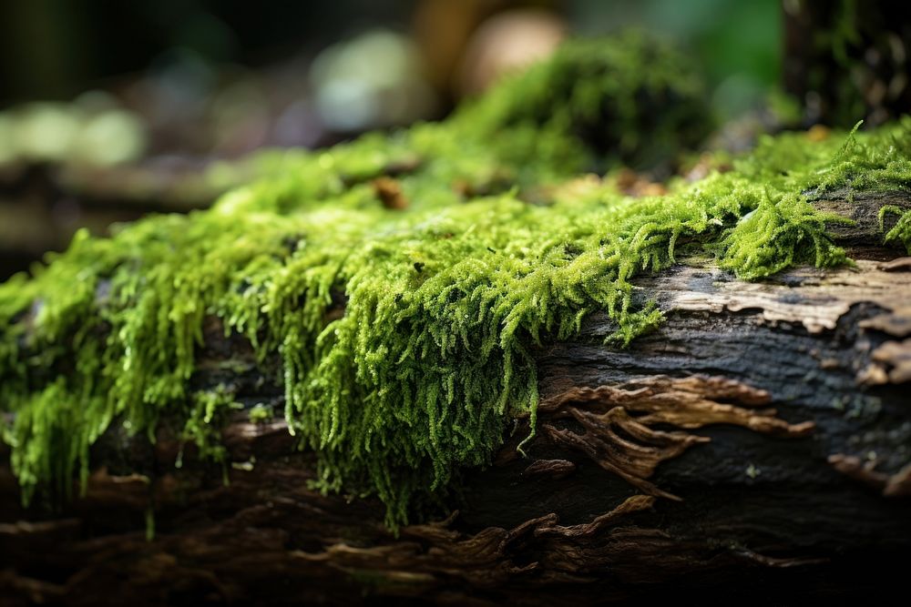 Jungle moss plant tranquility. AI generated Image by rawpixel.