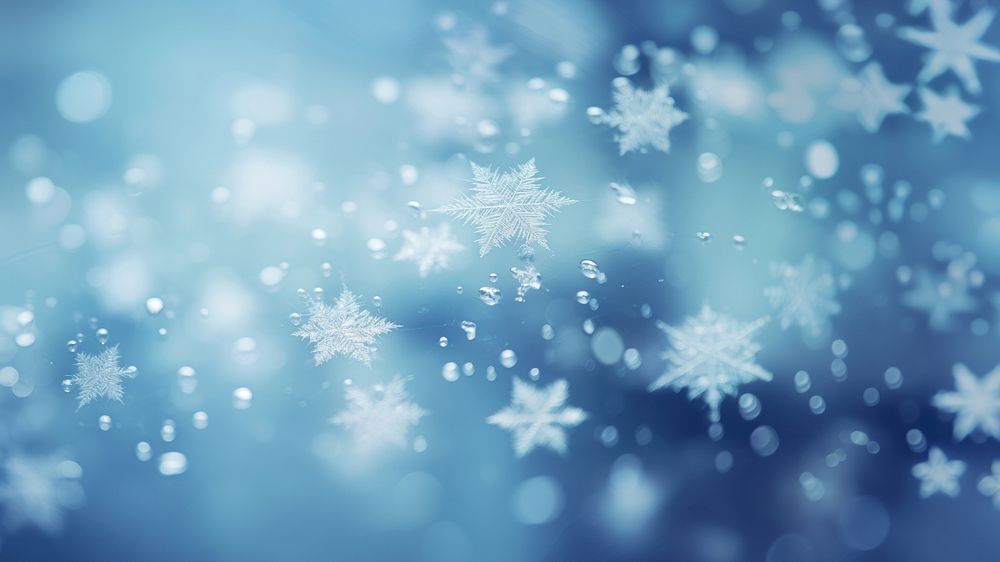 Aesthetic photo of a snow landscapes snowflakes falling. AI generated Image by rawpixel.