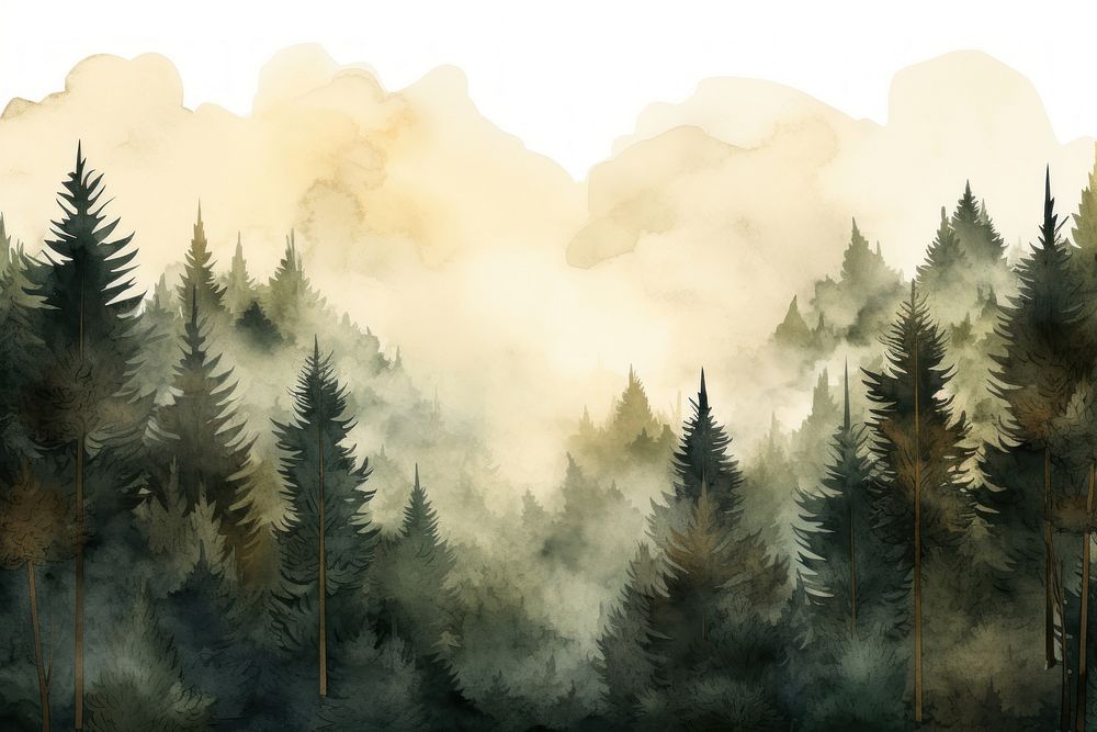 Dark forest backgrounds landscape outdoors. AI generated Image by rawpixel.