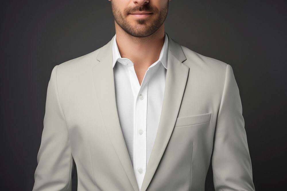 Men's suit blazer mockup, apparel psd