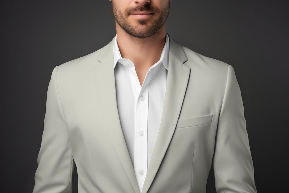 Men's gray suit blazer