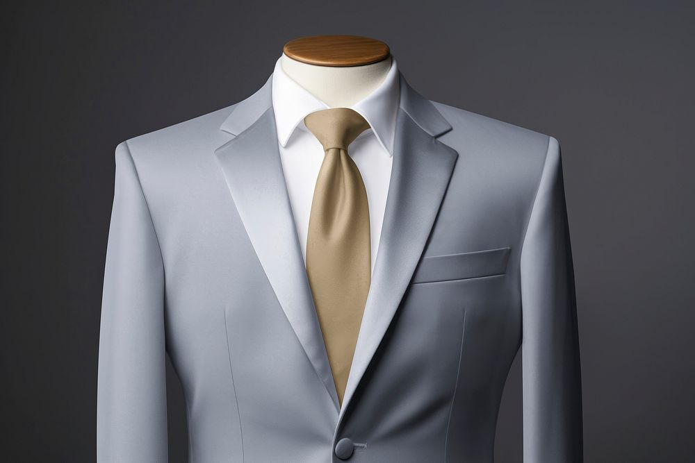 Men's suit and tie mockup, apparel psd