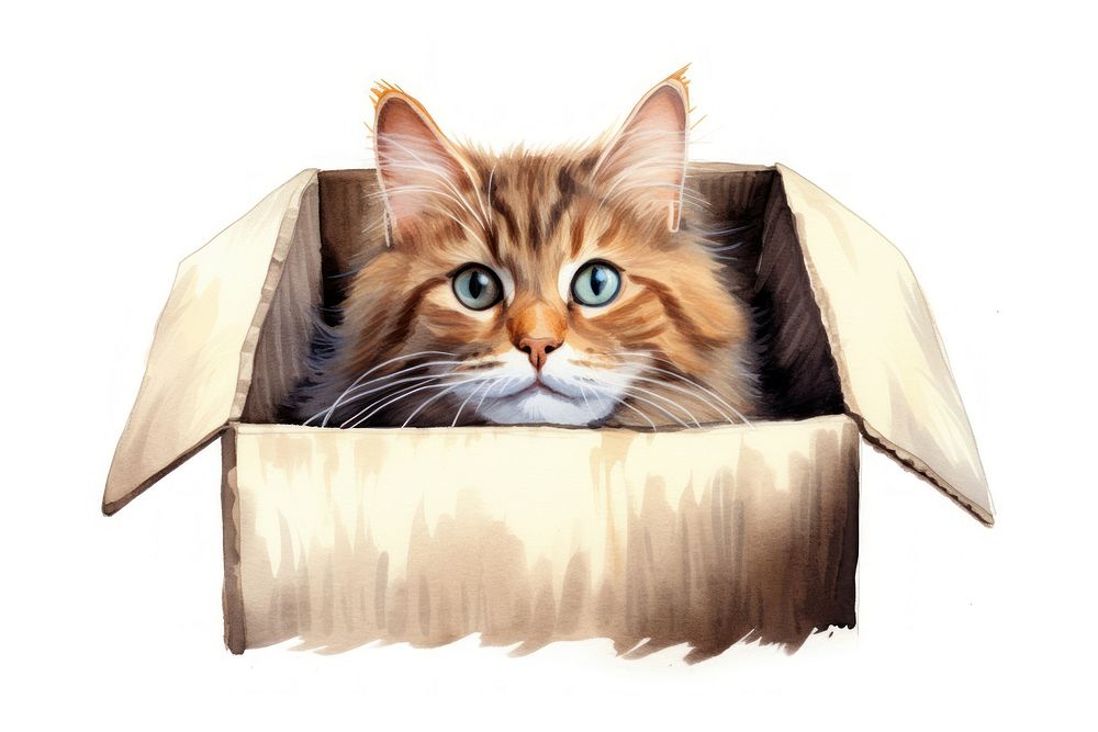 Cardboard box drawing animal. AI generated Image by rawpixel.