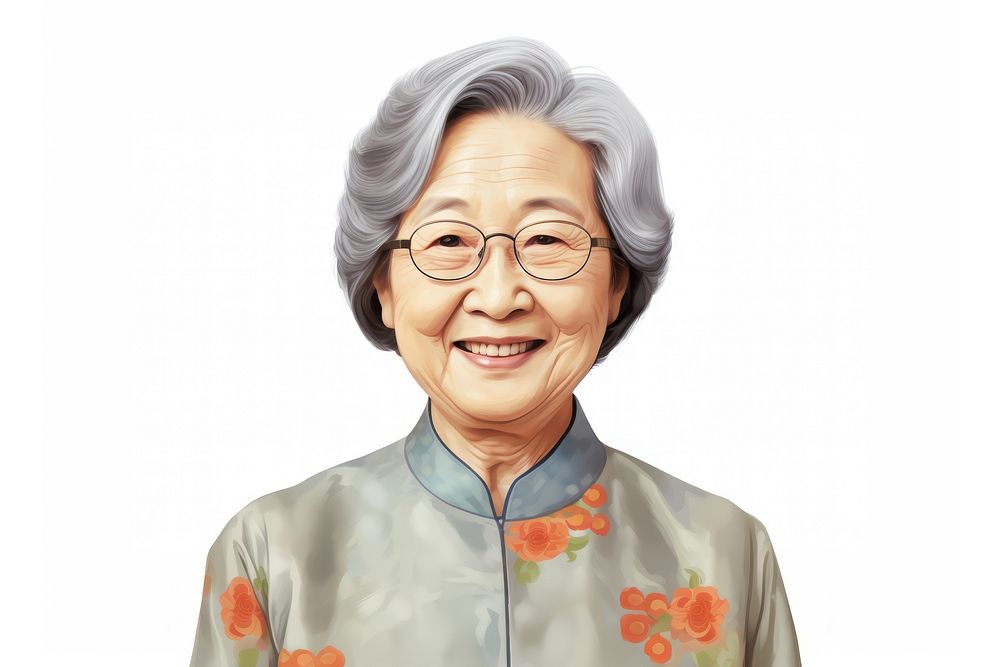 Asian woman portrait glasses adult. AI generated Image by rawpixel.