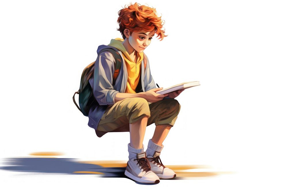 College student footwear reading book. AI generated Image by rawpixel.