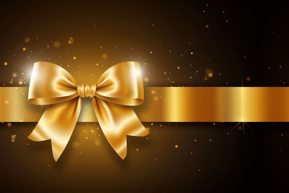 golden ribbon banner. AI generated Image by rawpixel.
