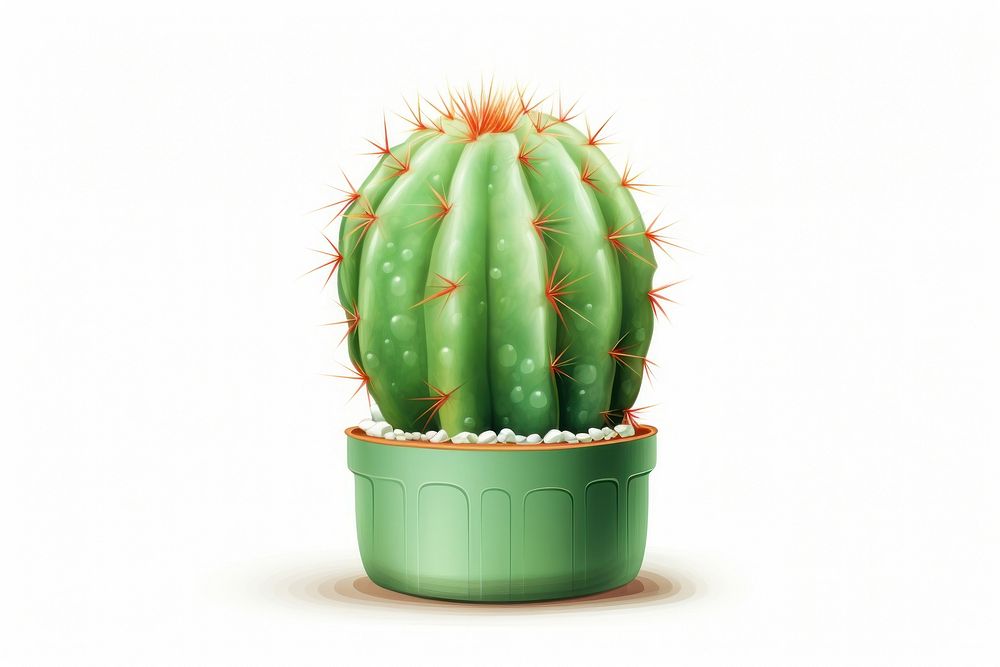 Bunny ears cactus plant white background freshness. AI generated Image by rawpixel.