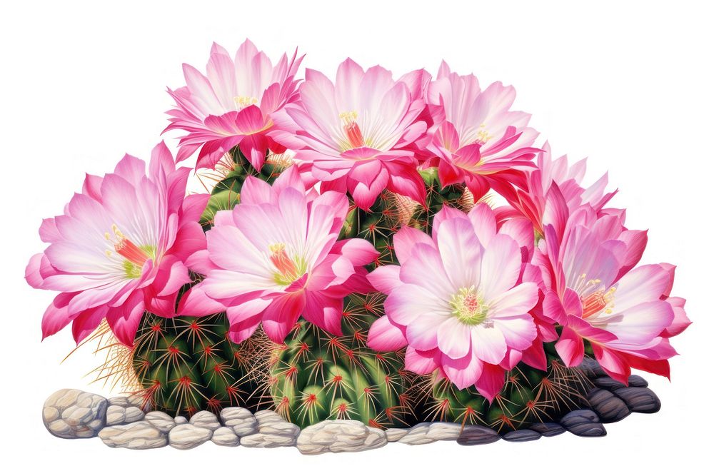 Mammillaria plumosa cactus flower petal plant. AI generated Image by rawpixel.