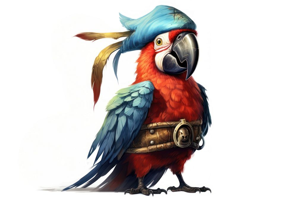 Parrot pirate parrot animal bird. AI generated Image by rawpixel.
