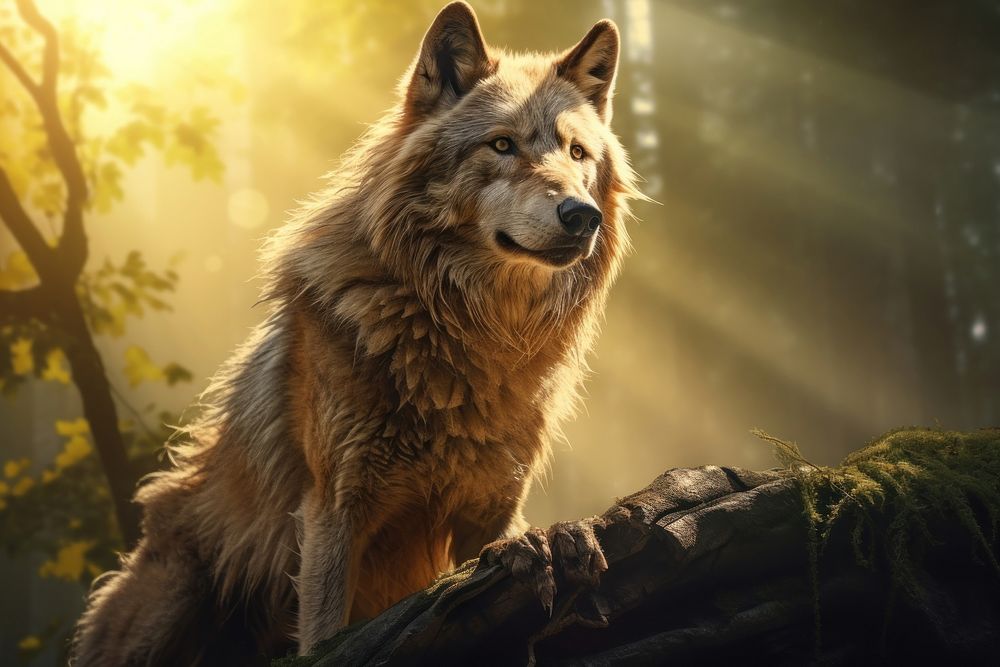 Wolf mammal animal pet. AI generated Image by rawpixel.